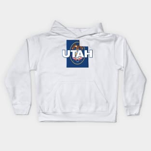 Utah Colored State Kids Hoodie